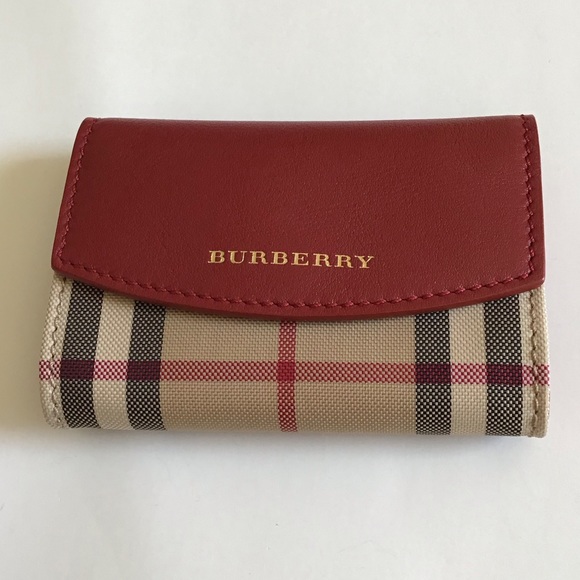 Burberry Accessories - Burberry Brown/ Red Card Holder